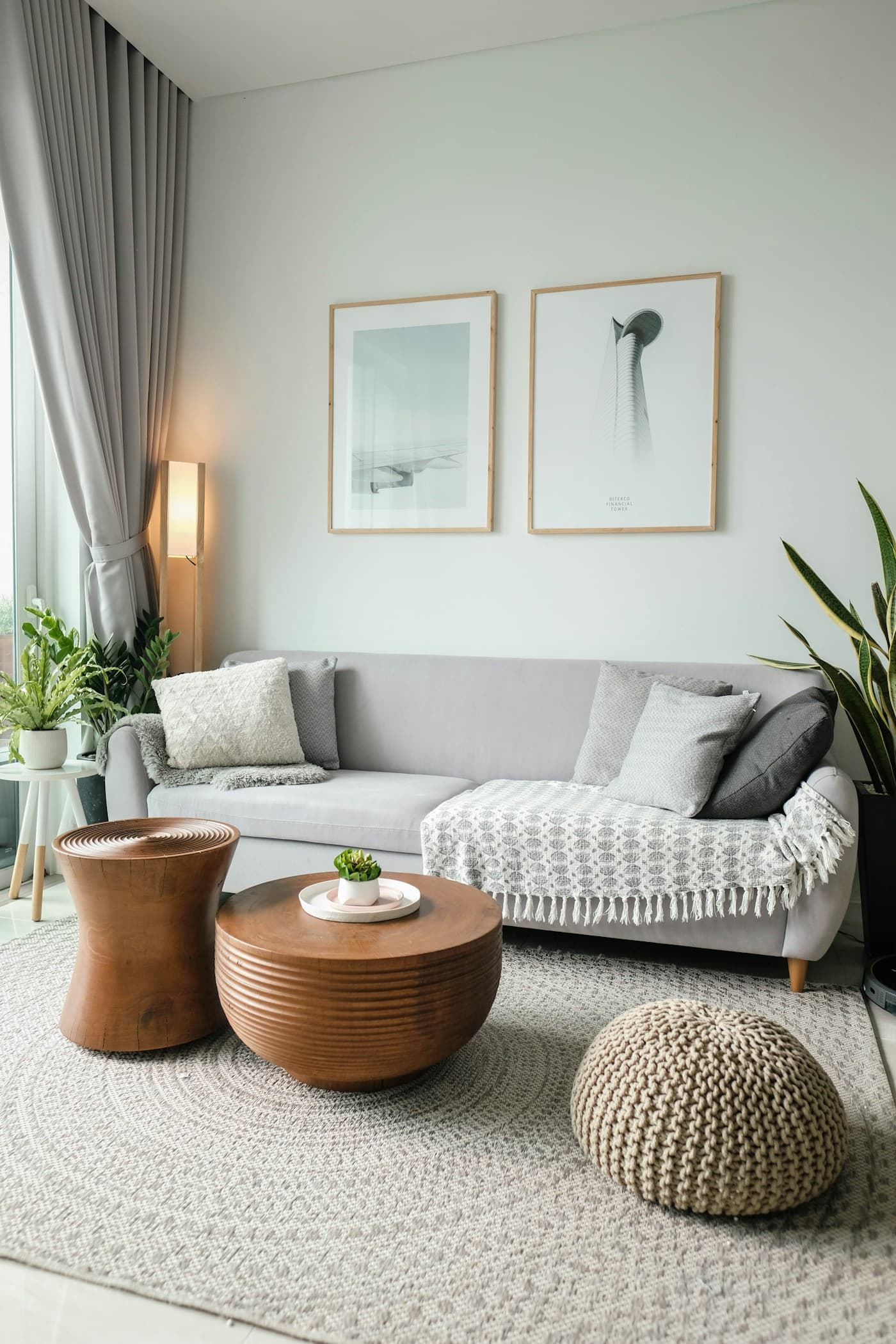 Bright clean living room after a professional home cleaning