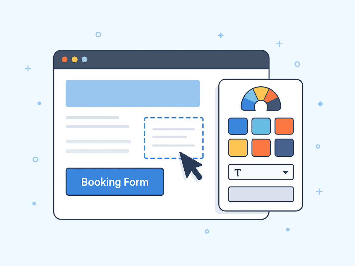 Embeddable auto detailing booking form on a business website